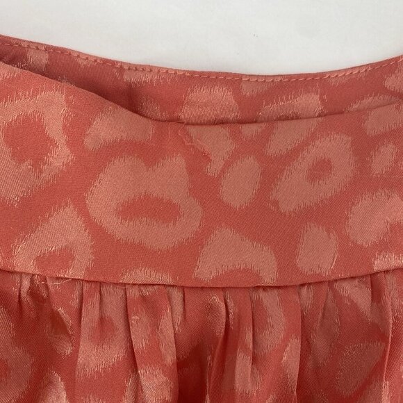 JODIFL Size M Pink One Shoulder Bow Tie Satin Blouse Animal Print NWT - Picture 11 of 12